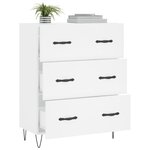 vidaXL Buffet blanc 69 5x34x90 cm bois d'ingénierie