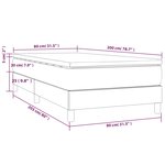 vidaXL Sommier à lattes de lit avec matelas Gris clair 80x200 cm Tissu