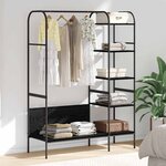 vidaXL Porte-vêtements Noir 120 x 44 x 160 cm Bois d'ingénierie