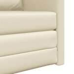 vidaXL Sofa Lit de Sol avec coussin Crème 74 x 77 x 81 cm Faux cuir