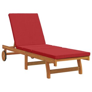 vidaXL Transat 1-personne Marron 63 x 199 x 85cm Bois d'acacia massif