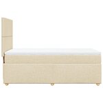 vidaXL Sommier à lattes de lit et matelas Crème 90x190 cm Tissu