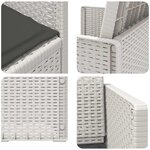 vidaXL Chaises de jardin salle à manger 2 Pièces Blanc et anthracite PP
