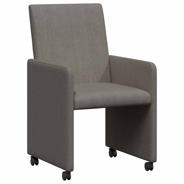 vidaXL Chaises de Salle à Manger avec Roues 2 pc Gris clair