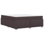 vidaXL Cadre de lit avec matelas Marron foncé 180 x 200 cm tissu