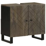 vidaXL Ensemble de meubles de salle de bain 4 Pièces noir manguier massif