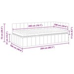 vidaXL Cadre de lit d'angle Vert foncé 100 x 200 cm Velours