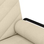 vidaXL Canapé-lit avec accoudoirs crème tissu