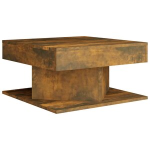 vidaXL Table basse Chêne fumé 57x57x30 cm Bois d'ingénierie