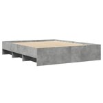vidaXL Cadre de lit gris béton 150x200 cm bois d'ingénierie