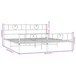 vidaXL Cadre de lit métal sans matelas avec pied de lit noir 183x213cm