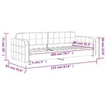 vidaXL Lit de repos noir 80x200 cm velours