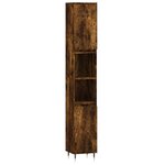 vidaXL Armoire de bain chêne fumé 30x30x190 cm bois d'ingénierie