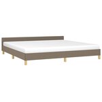 vidaXL Cadre de lit sans matelas taupe 200x200 cm tissu