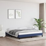 vidaXL Cadre de lit Bleu 160x200 cm Tissu