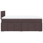 vidaXL Sommier à lattes de lit et matelas marron foncé 120x190cm tissu