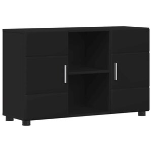 vidaXL Buffet FLORIN Noir 88 5 x 30 5 x 55 5 cm Bois d'ingénierie