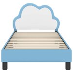 vidaXL Cadre de lit pour enfants avec tête de lit Bleu 80 x 160 cm PU