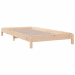 vidaXL Lit empilable 75x190 cm Bois de pin massif