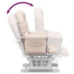 vidaXL Chaise berçante avec repose-pied Rose clair Tissu