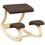 vidaXL Chaise assis-genoux marron 48x71x51 cm contreplaqué de bouleau