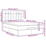 VidaXL Cadre de lit ottoman avec matelas taupe 140x190 cm tissu