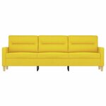 vidaXL Canapé à 3 places Jaune clair 180 cm Tissu