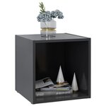 vidaXL Meubles TV 2 Pièces gris 37x35x37 cm bois d’ingénierie