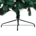 vidaXL Demi-arbre de Noël artificiel pré-éclairé et boules vert 180 cm