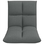vidaXL Fauteuil de sol ajustable Gris foncé Tissu