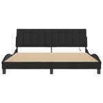 vidaXL Cadre de lit avec LED sans matelas Hanko noir 180x200 cm velours