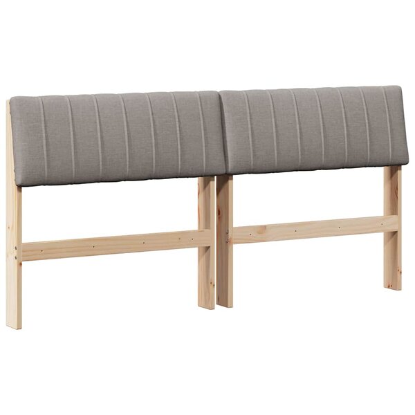 vidaXL Tête de lit capitonnée Taupe 150 cm Pin massif