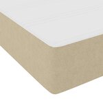 vidaXL Cadre de lit avec matelas Gris Vert Clair 100 x 200 cm tissu