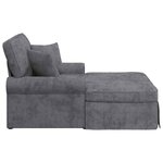 vidaXL Chaise lounge avec jupe Gris foncé 157 x 91 x 91 cm ARES