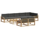 vidaXL Ensemble de canapés d'extérieur 9 pc Blanc et anthracite
