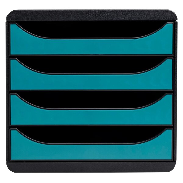 Module De Classement Big Box 4 Tiroirs Skandi - Bleu Pacifique - Exacompta