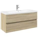 vidaXL Ensemble de meubles de bain 2Pièces céramique et bois d'ingénierie