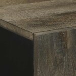 vidaXL Buffet noir 90x33x75 cm bois massif de manguier