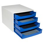 Module De Classement Ecobox Office 4 Tiroirs - Bleu Nuit - Exacompta