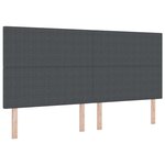 vidaXL Lit à ressort LED Gris foncé et blanc 200 x 200 cm