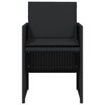 vidaXL Chaises de jardin lot de 4 avec coussins noir résine tressée