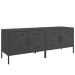 vidaXL Meubles TV 2 Pièces noir 68x39x50 5 cm acier