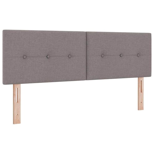 vidaXL Tête de lit avec tête de lit Taupe 140 cm tissu