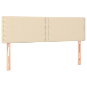 vidaXL Têtes de lit 2 Pièces Crème 72x5x78/88 cm Tissu