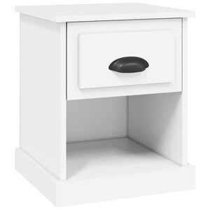 vidaXL Table de chevet blanc 39x39x47 5 cm bois d’ingénierie