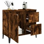 vidaXL Armoire de bain chêne fumé 65x33x60 cm bois d'ingénierie