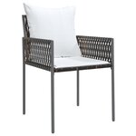 vidaXL Chaises de jardin et coussins lot de 6 marron 54x61x83 cm rotin