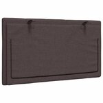 vidaXL Coussin de tête de lit Hanko marron foncé 80 cm tissu