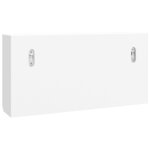 vidaXL Armoire à clés Blanc 40x8 5x20 cm Bois d'ingénierie et acier