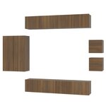 vidaXL Ensemble de meubles TV 8 Pièces Chêne marron Bois d'ingénierie